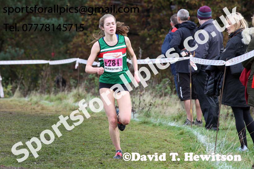 Womens junior National Cross Country Relay, Berry Hill Park, Mansfield. Photo:  David T. Hewitson/Sports for All Pics